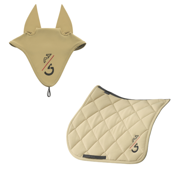 Cavalleria Toscana Team Red Stripe Jumping Saddle Pad +  Team Long Earnet